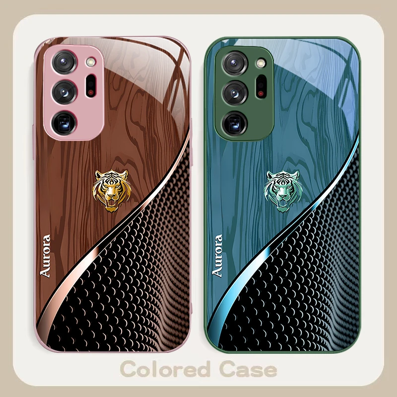 Cute Golden Tiger Brown For Samsung A01 A02 03 Core A04 05 06 10 12 13 14 5G 15 16 M02 12 Note 8 9 10 20 glass Ultra phone case