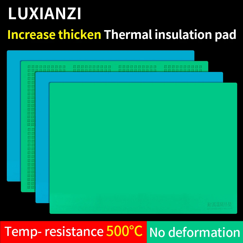

LUXIANZI 50*35 см ESD силиконовый паяльный коврик для материнской платы, электроники, ремонта телефона, сварочный антистатический термостойкий рабочий коврик
