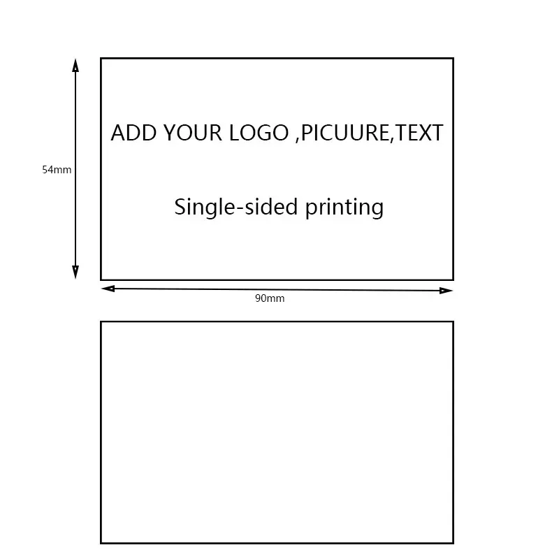 Tarjeta de impresión de un solo lado, tarjeta de visita personalizada, regalo de empresa pequeña, decoración de etiqueta, 100 Uds.