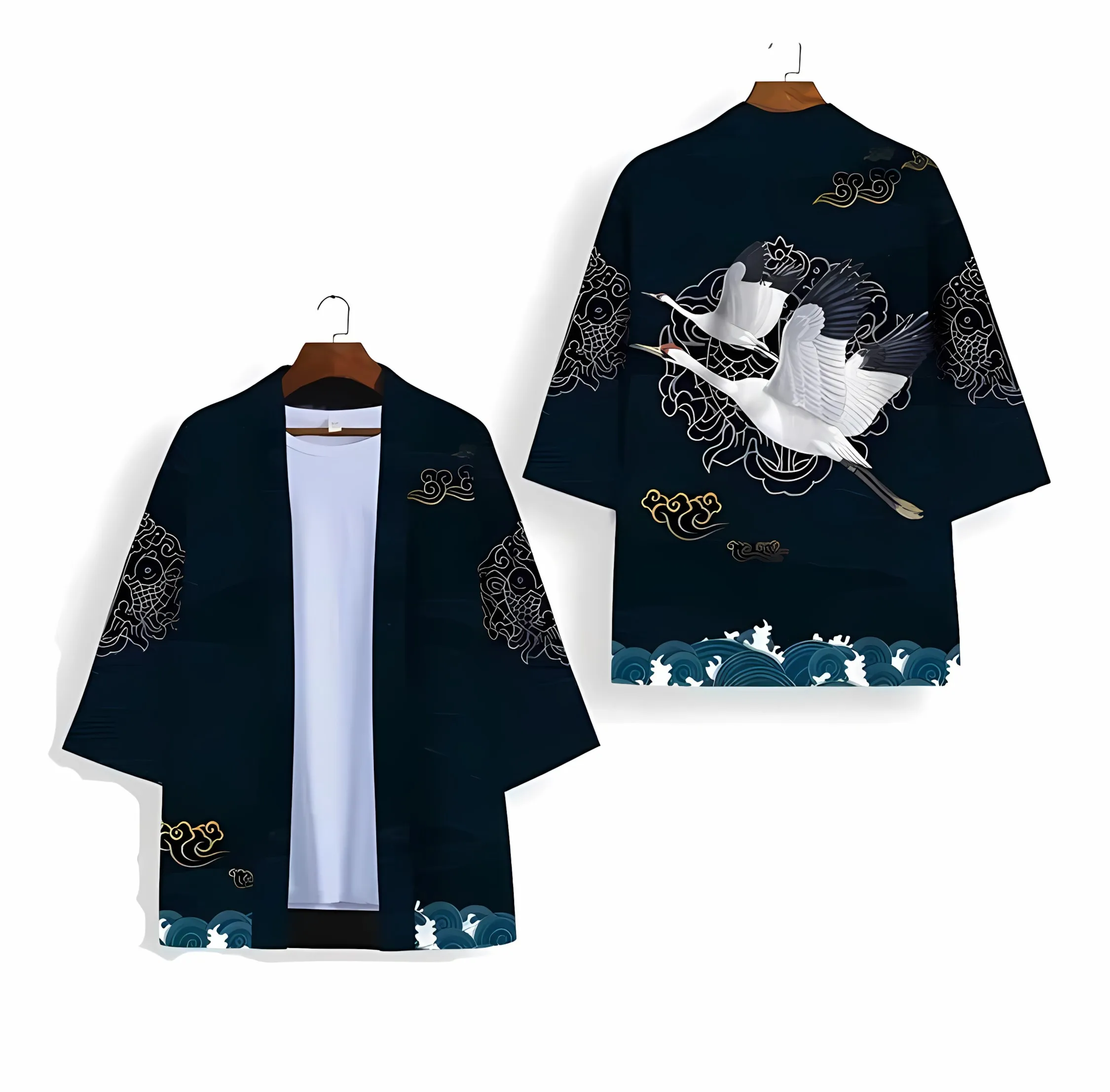 Quimono Masculino Novo de Verão 2026 com Estampa Floral 3D para Moda Casual de Rua Confortável, Macio e Respirável