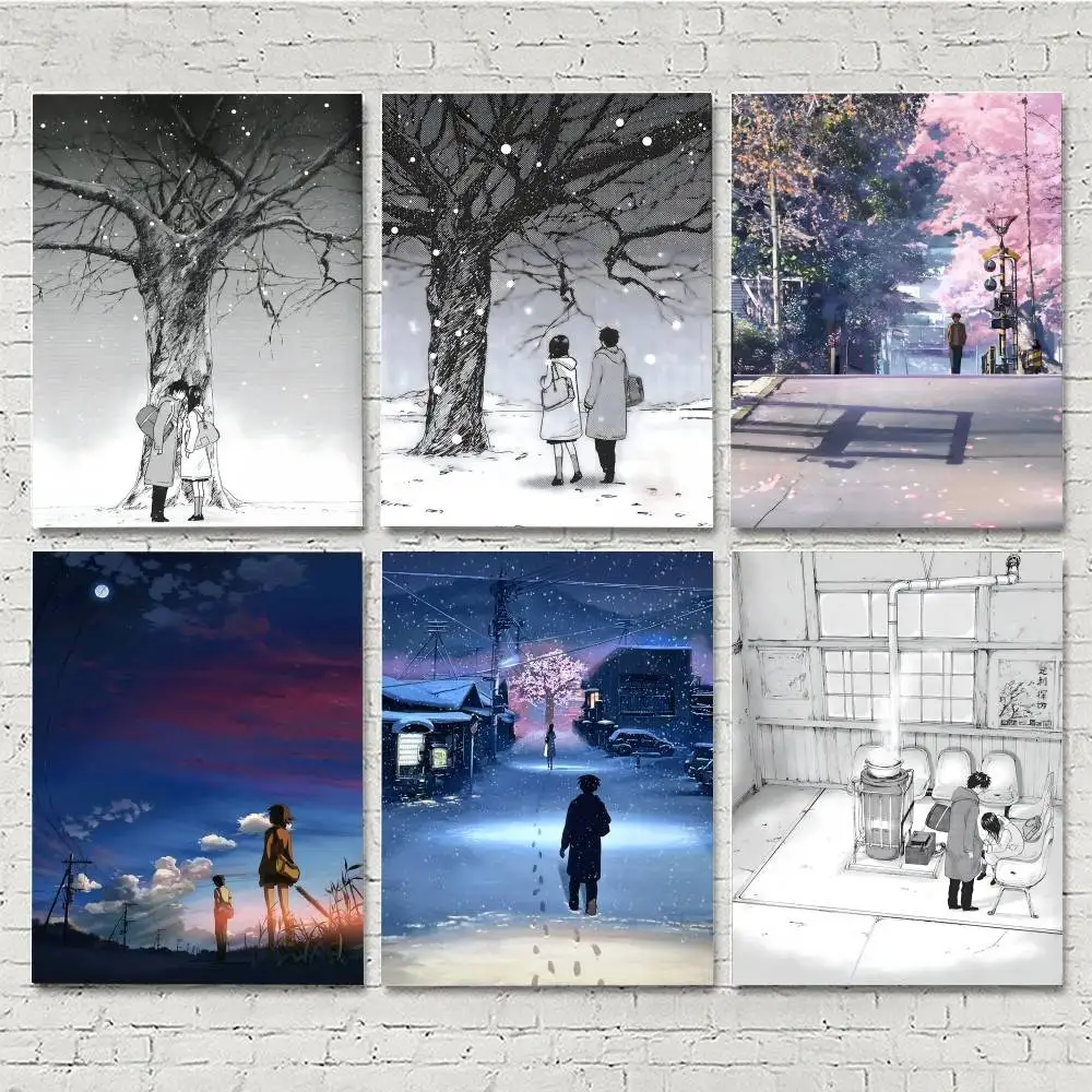 Cartoon Anime Movie 5 C-Centimeters Per S-Second Posters HD Print Vintage Wall Art Decor for Home Study Room