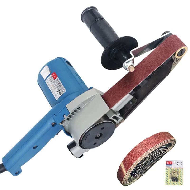 Belt Orbital Sander With 10/20Pcs Belt Variable Speed Portable Woodworking Sand Belt Machine 30*533mm 550W Buffing Sanders