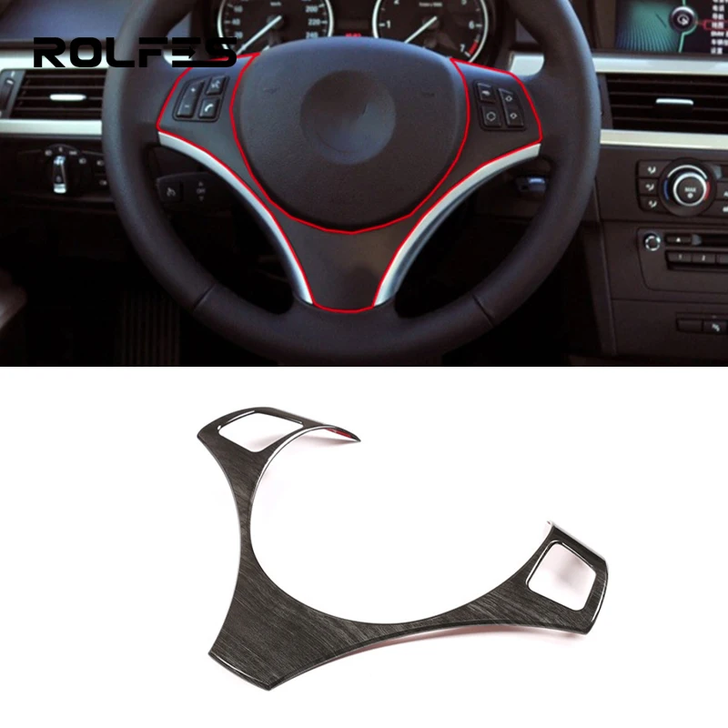 

ROLFES Car Steering Wheel Button Decoration Frame Trim For BMW E90 3 Series 2005-2012 Interior Accessories