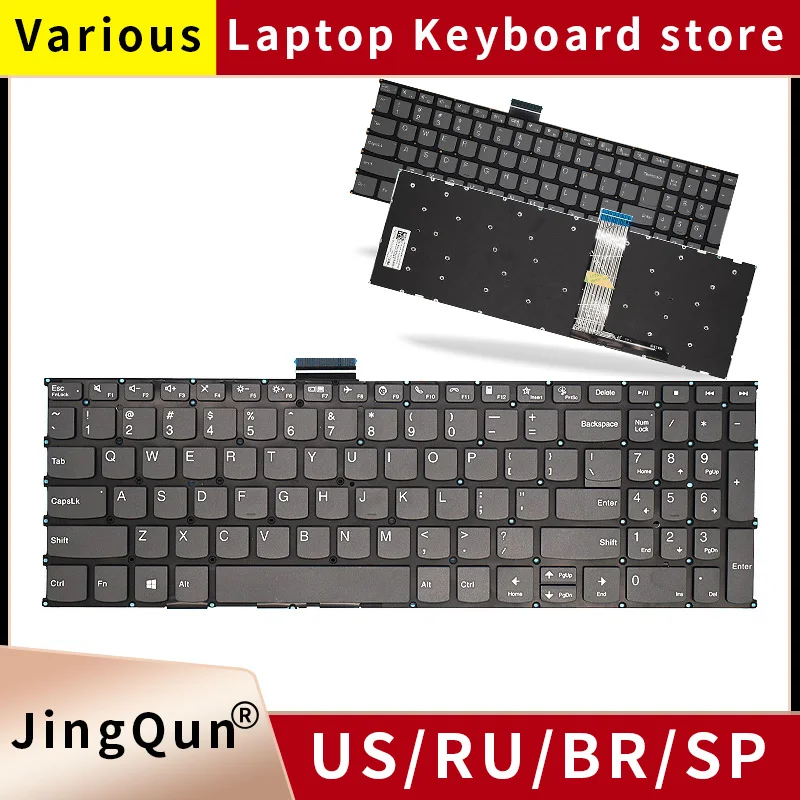 

US Spanish PT-BR Keyboard for Lenovo IdeaPad 5-15IIL05 15ARE05 5 15ITL05 15ALC05 82LN 81YQ 82FG, Brazil SP LA Laptop Keyboards