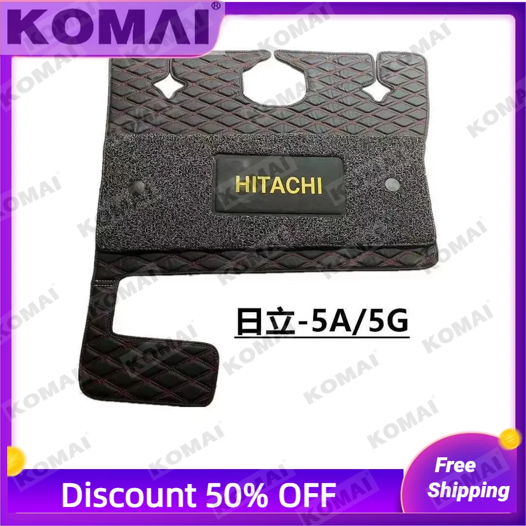 للحفارة المطاط الحصير المقصورة الكابينة أسود أحمر القماش حصيرة وسادة جلدية قطع الغيار #3