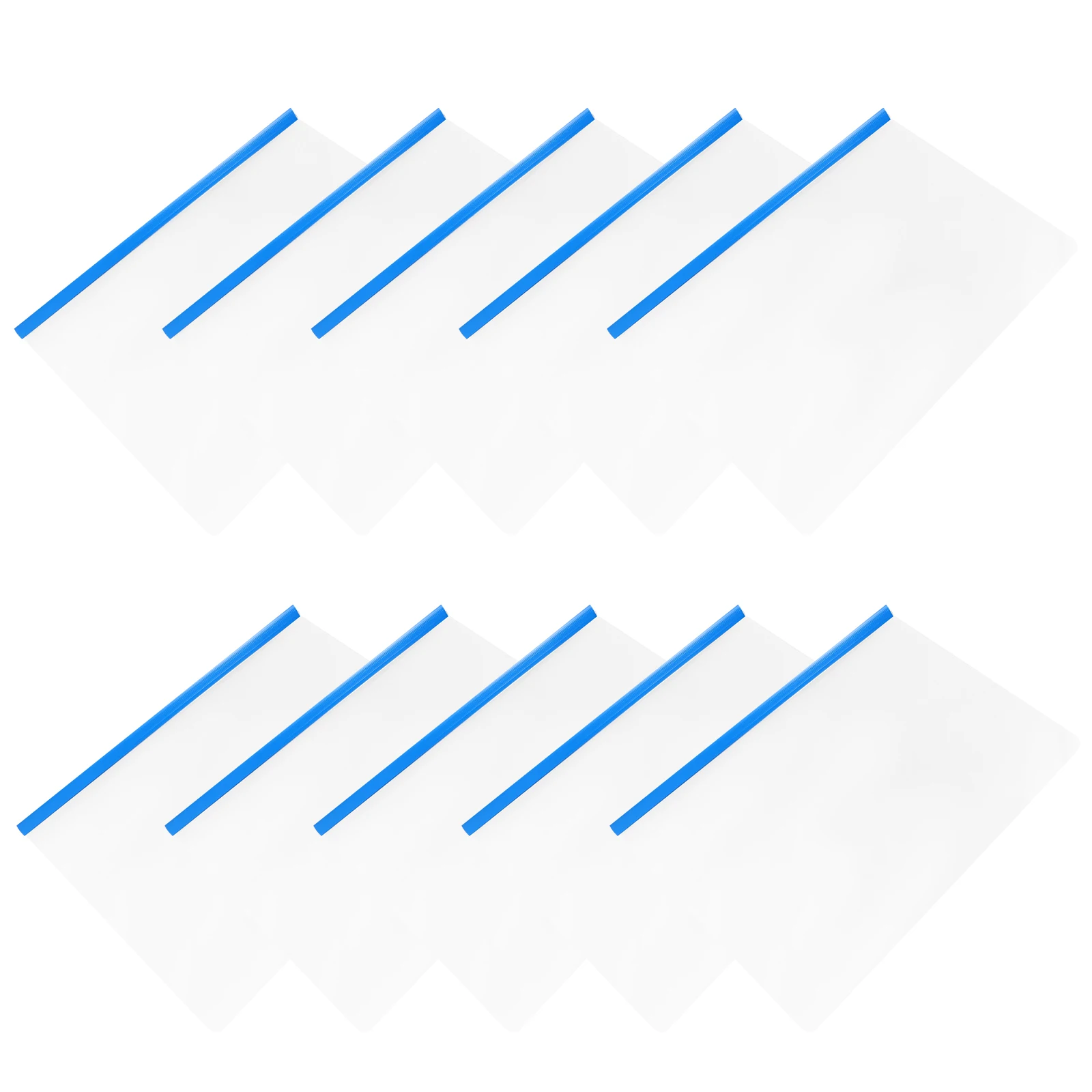 10Pcs File Organizer A4 Rod Clamps Transparent Folders Easy Classification for Documents Test Papers Music Books