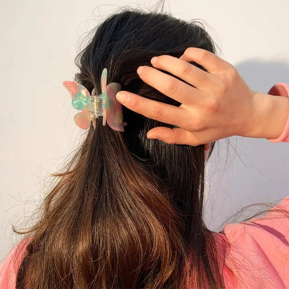 Fashion Hairpin Candy Colors Butterfly Hair Accessories Acetic Acid Headwear Butterfly Hair Clips Crab Clips Hair Claw