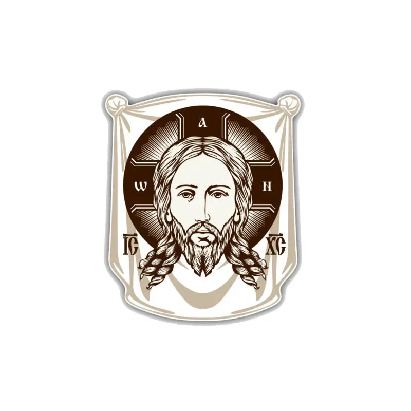 Personality  Orthodoxy Icon on The Front of The New Jesus Denomination Scratch Waterproof Decorative Car Sticker PVC, 10cm