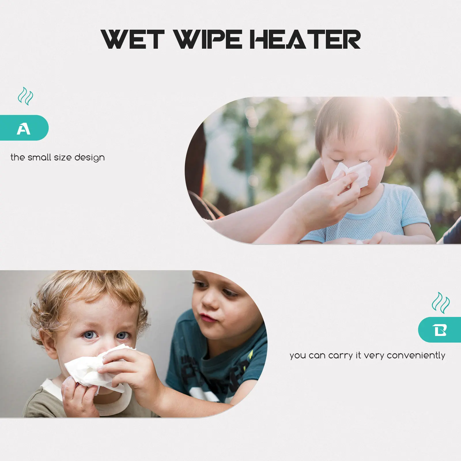 

Wipe Warmer Wet Wipes Heater Baby Make up Diaper Abs Travel Incubator for Newborn