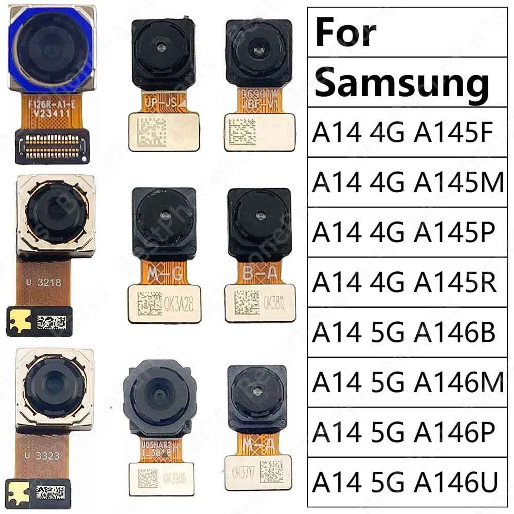 Rear Back Camera For Samsung Galaxy A14 4G 5G A145F A145M A145P A145R A146B A146M A146P A146U Backside Camera Module Flex Parts