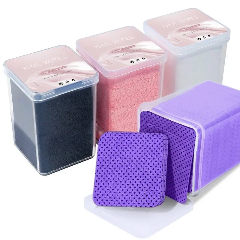 

Square Nail Polish Remover Cotton Pads Manicure Grafting Eyelash Extension Glue Cleaning Bottle Mouth Wiping Cloth Wholesale