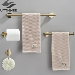 Uythner Bathroom Hardware Set Wall Shelf Toilet Roll Paper Holder Robe Hook Hanger Towel Rail Bar Rack Ring Bath Accessories