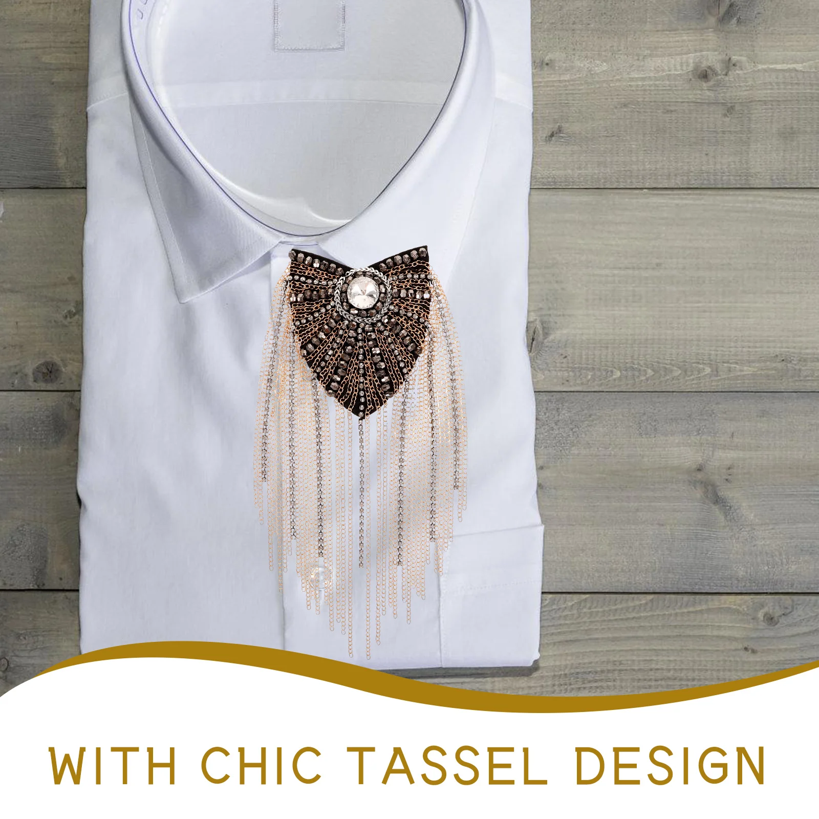 

Metal Tassel Epaulets Shoulder Jewelry For Uniform Costume Vintage Chic Clothing Accessories Fringe Shoulder Badge Dangle Chain
