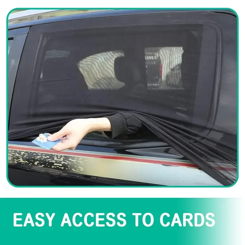 2pcs Car Window Screen Door Covers SUV Sunshade Anti-mosquito Insect Ventilation Breathable Shading Cooling Car Screen Window