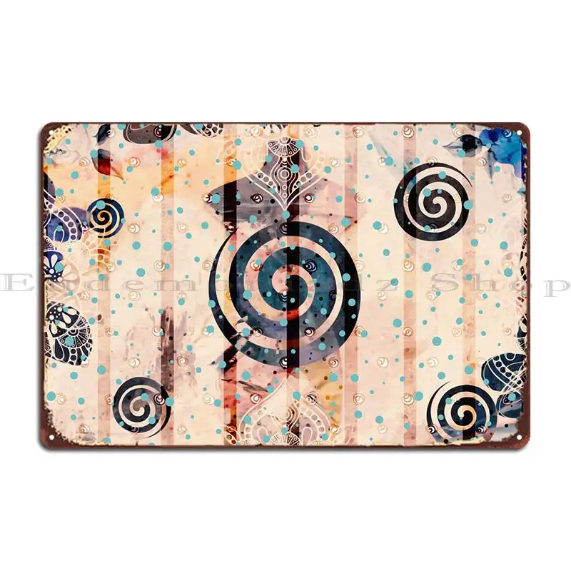 Boho Swirls Metal Sign Pub Pub Wall Plaque Customize Plaques Tin Sign Poster