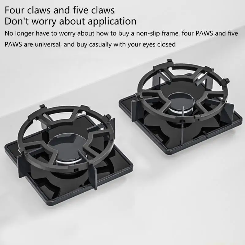D0AB Iron Pans Support 19cm Gas Wok Holder Cooking Accessory Wok Support Rings Cast Iron Texture for Kitchen Stovetops