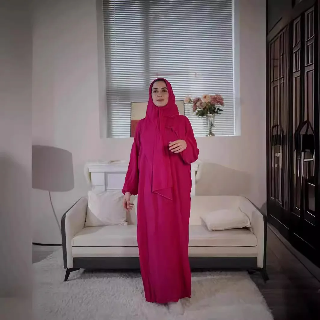 Islamic Mualim Fashion Abaya Clothing Abaya Women Muslim Dress Floral Eid Ramadan Free Size 2025 Prayer Dress