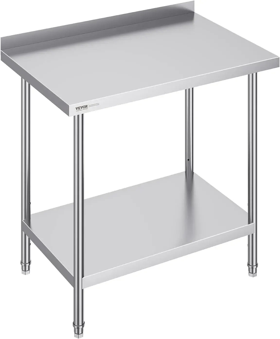 24 x 36 x 36 Inch Stainless Steel Work Table, Commercial Food Prep Worktable Heavy Duty Prep Worktable