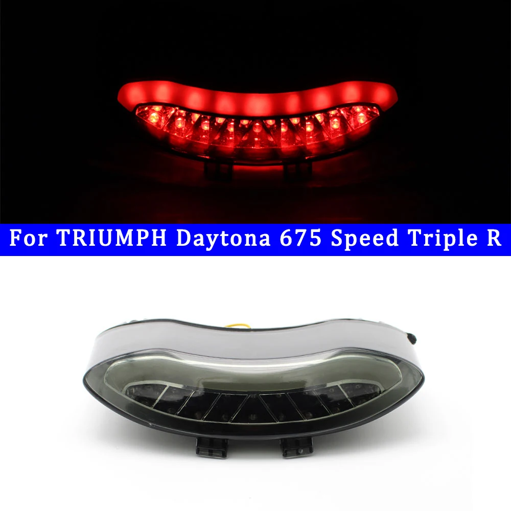 For TRIUMPH Daytona 675 Speed Triple R Motorcycler Integrated LED Rear Tail Light Brake Taillight Turn Signals Blinker Accessory