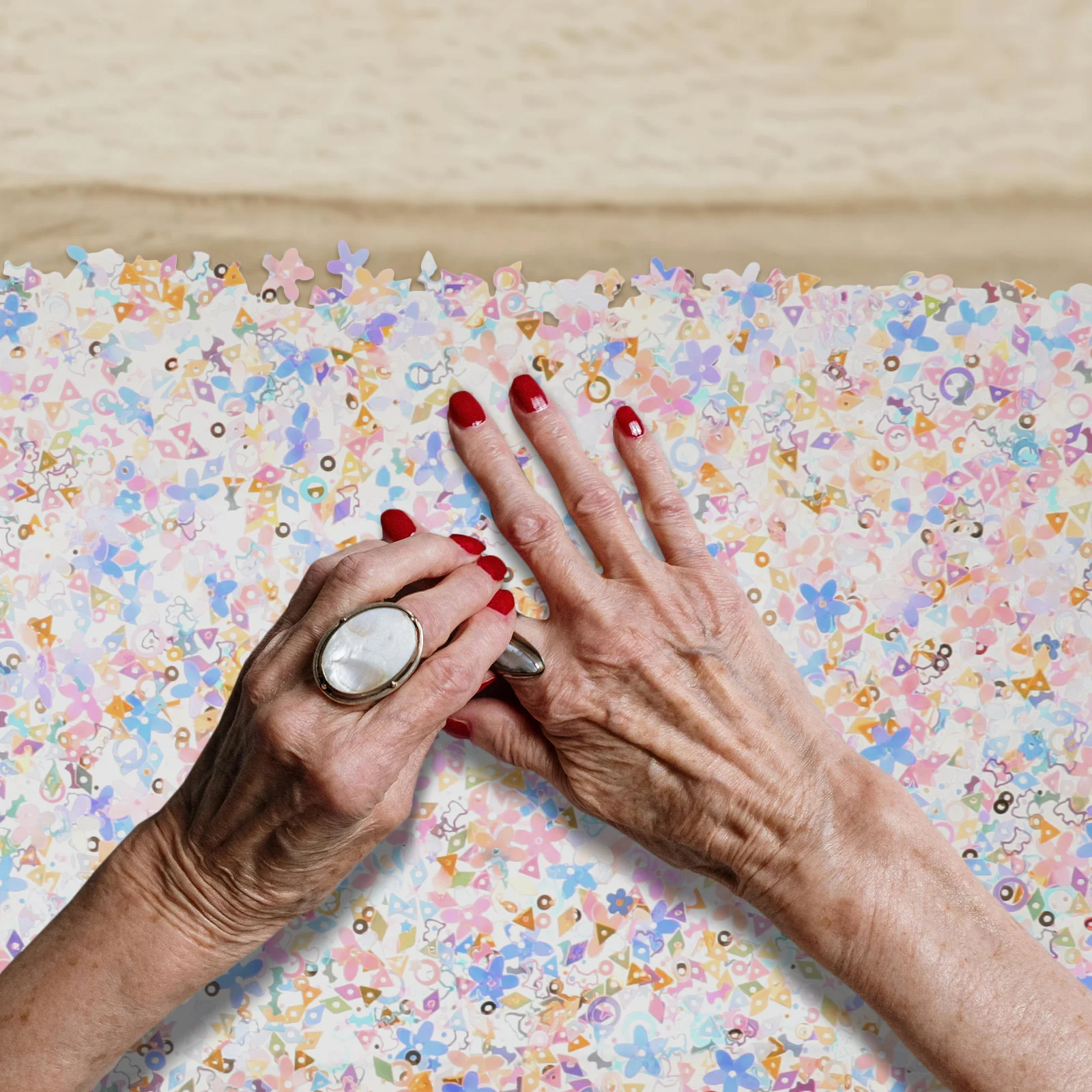 

Multifunctional Nail Art Hand Rest Pad Plastic Manicure Table Cushion Nonslip Foldable Nail Salon Mat Sequin Design For Acrylic