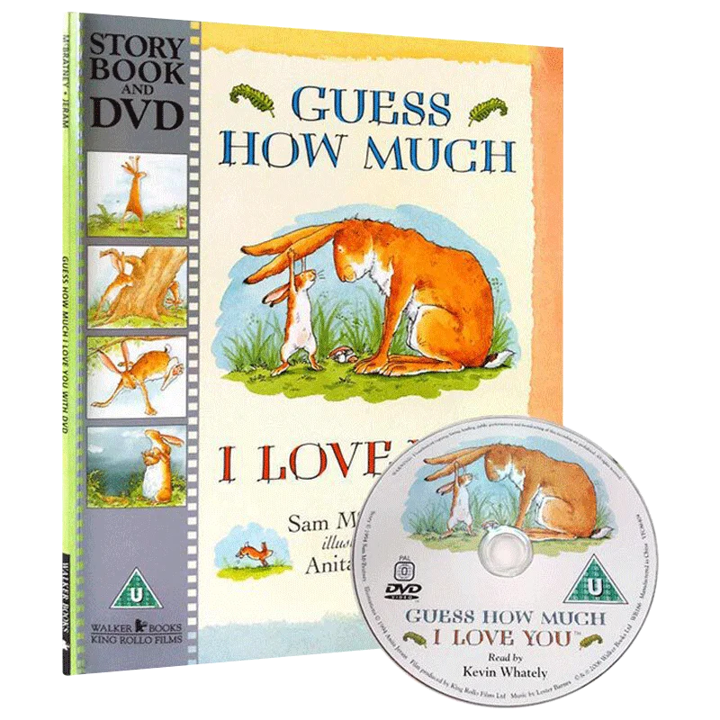 

Guess How Much I Love You, DVD, Children's books aged 3 4 5 6, English picture book, 9781406323955