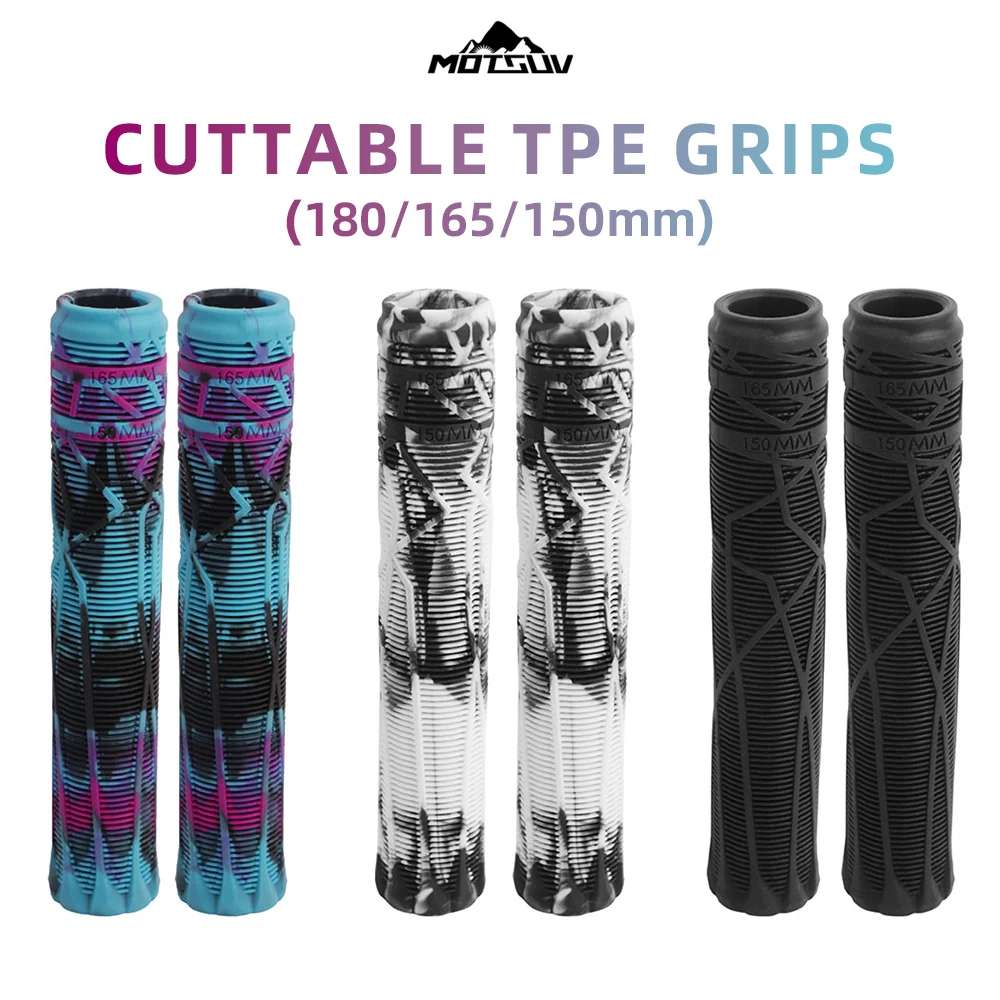 180mm tpe apertos de bicicleta 165mm 150mm antiderrapante bmx alça cortável mtb guiador de borracha ciclismo