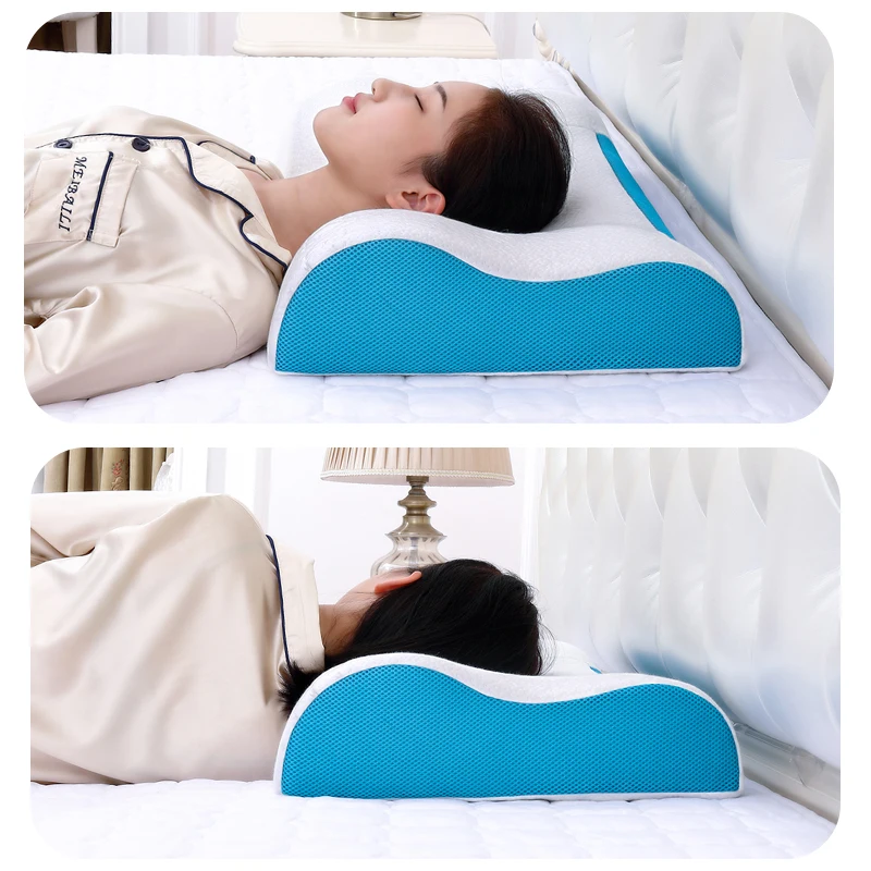 Memory Foam Pillow Butterfly Shape For Neck Pain Sleeping Protection Soft Slow Rebound Home Health Cervical Shoulder Pain Relief