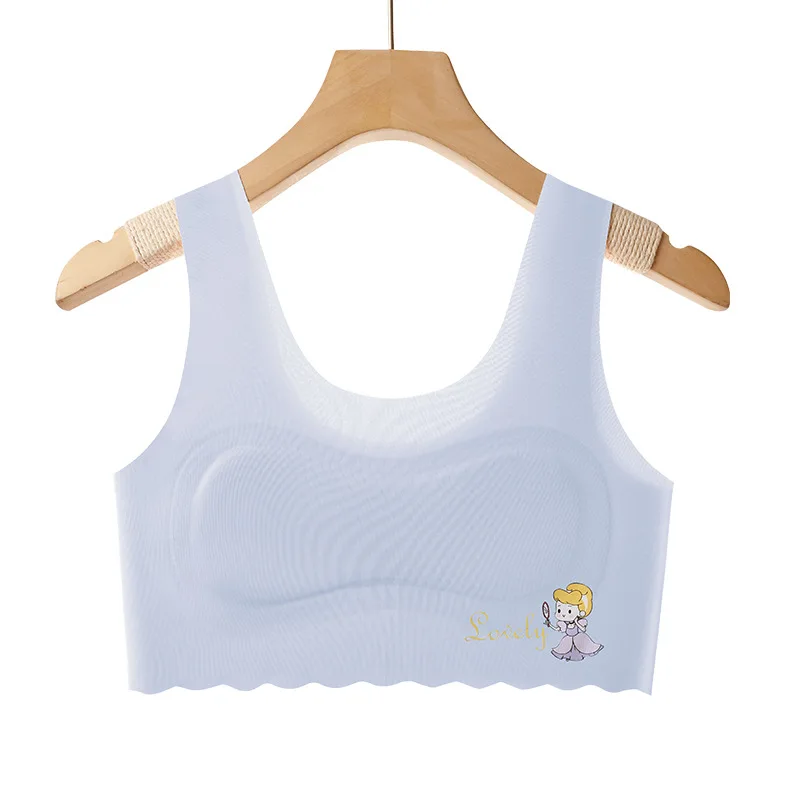 3 قطع الفتيات بلون الصدرية في سن المراهقة التنموية الصدرية الصدرية التلميذ رقيقة الحرير الجليد سلس طلاب المدارس المتوسطة ملابس داخلية مريحة