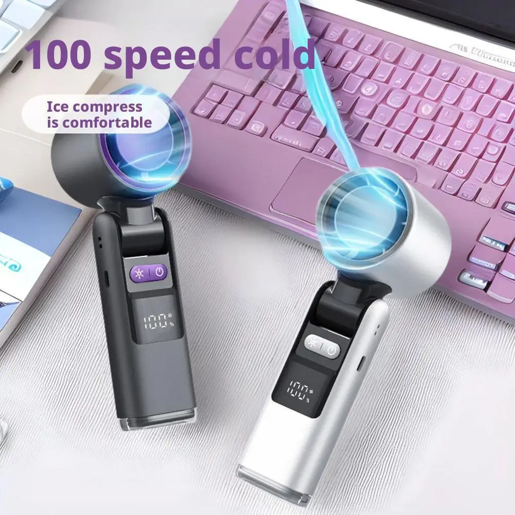 

1PCS Portable Handheld Turbo Fan 100 Wind Speeds Adjustable Mini Personal Fan Battery Operated Electric Eyelash Fan set