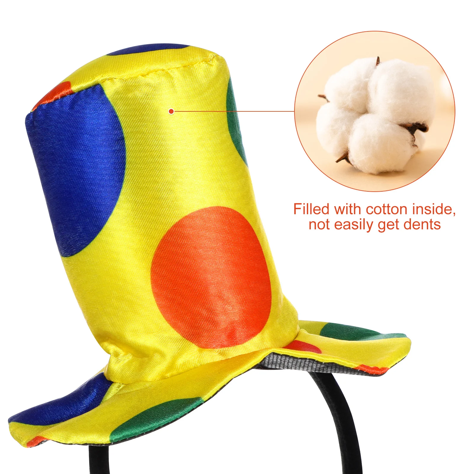 Diadema divertida para disfraz de payaso, fiesta, carnaval, sombrero de actuación, accesorio para niños y adultos, accesorio de escenario para Cosplay