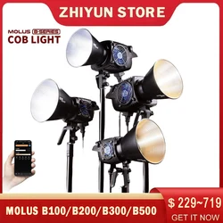 ZHIYUN MOLUS B100 B200 B300 B500 B Series COB Video Light Continuous Output Lighting for Outdoor Photography Studio Film Light