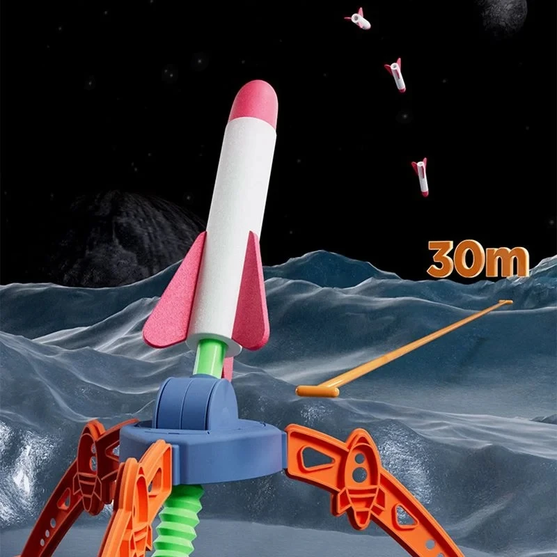 Kid Air Rocket Foot Pump Launcher Outdoor Air Pressed Stomp Soaring Rocket Toys Child Play Set Jump Sport Games Toy For Children