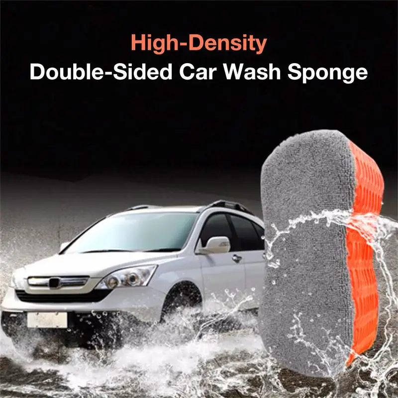 Car Cleaning Sponge Glove Car Polishing Washing Mitt Gloves Microfibre Wash For Automotive Kitchen Homes Cleaner Wool tools