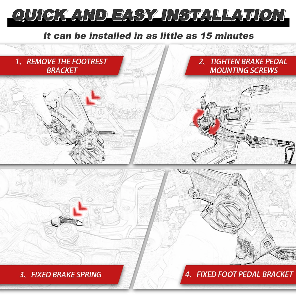 Motorcycle Gear Shifter Shift Lever Brake Pedal For Triumph Tiger 800 /XC/XCA/XCX/XR/XRT/XRX Tiger 900 /GT/Rally/Pro 2019-2023 view 6