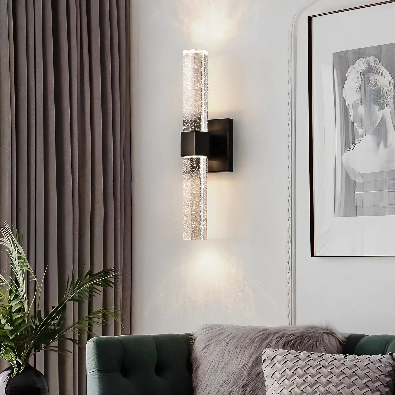 

Modern Bubble Crystal LED Wall Lamps Bathroom Dresser Living Room Bedroom Mirror Wall Sconces Indoor Decoration Lighting Lustres