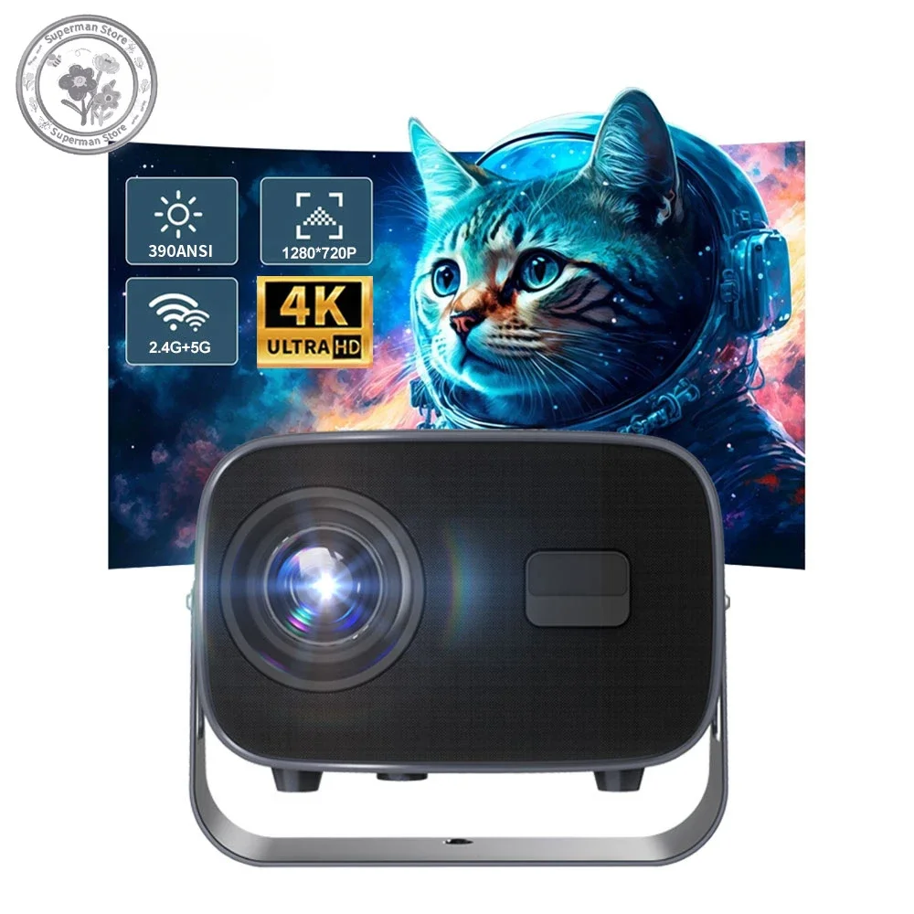For Portable Projector Home Small Wall-mounted Dedicated Dormitory Electric Focus Projector 4K Ultra-clear Projector