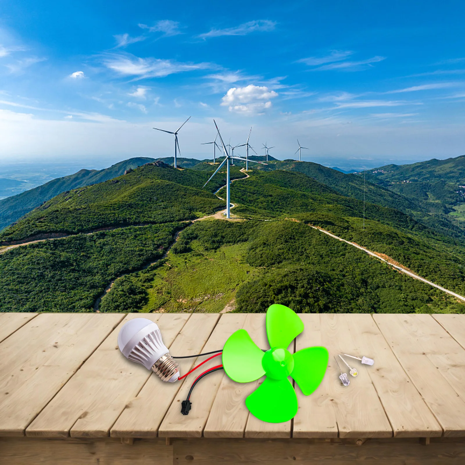 DIY Wind Turbine Motor Kit with For Blades for 12V DC Power Generation Small Generator for Science Education and Energy Projects