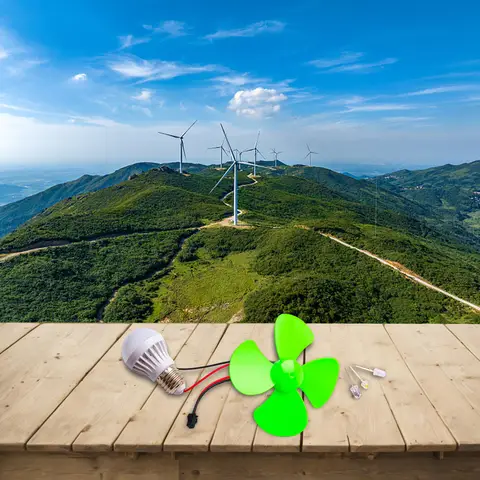 DIY Wind Turbine Motor Kit with For Blades for 12V DC Power Generation Small Generator for Science Education and Energy Projects