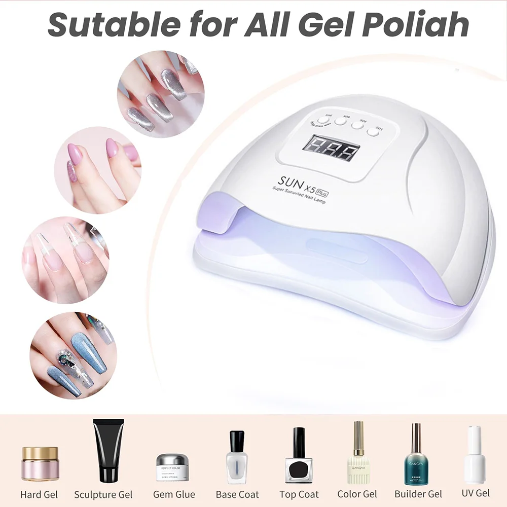 X5 max uv gel lâmpada do prego 120w uv secador de unhas luz led para gel polonês-4 temporizadores profissional secador de unhas gel polonês luz