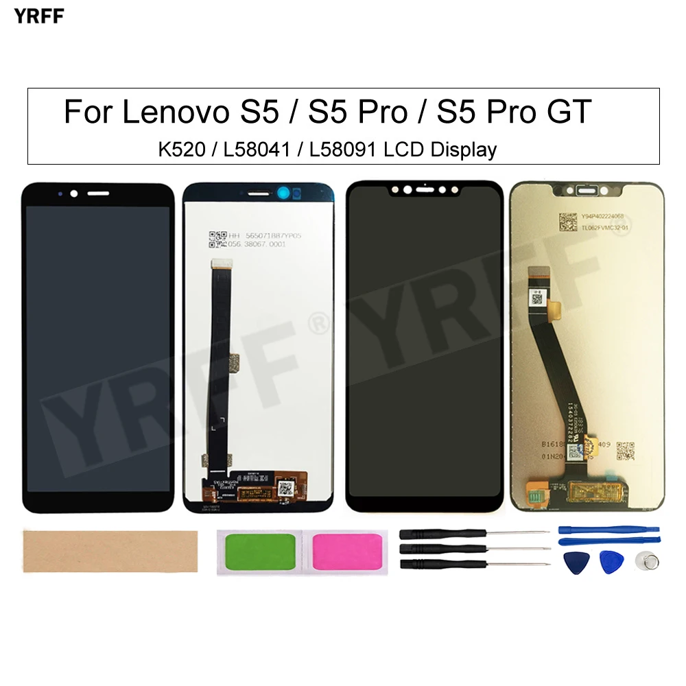 

For Lenovo S5 K520 LCD Screens For Lenovo S5 Pro GT L58091 LCD Display+Touch Screen Digitizer Assembly For Lenovo S5 Pro L58041