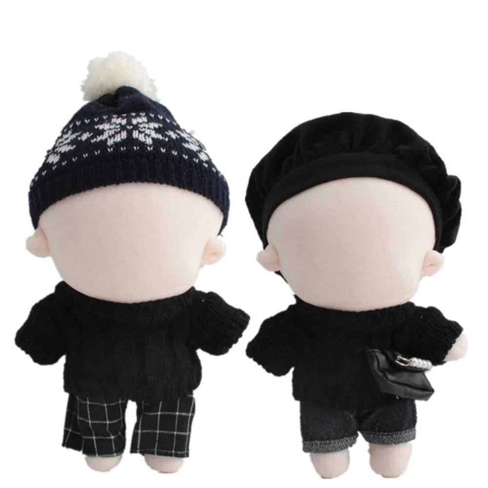 20cm Doll Clothes Black Sweater Fashion Pants Bag Dolls Accessories for  Korea Kpop EXO Idol Dolls Gift DIY Toys