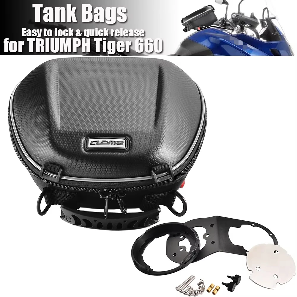 for Tiger Sport 800 2025 / Tiger 660 22-25 Tank Bags Quick Lock Motorcycle Luggage Navigation Racing Bag Backpack Top Case