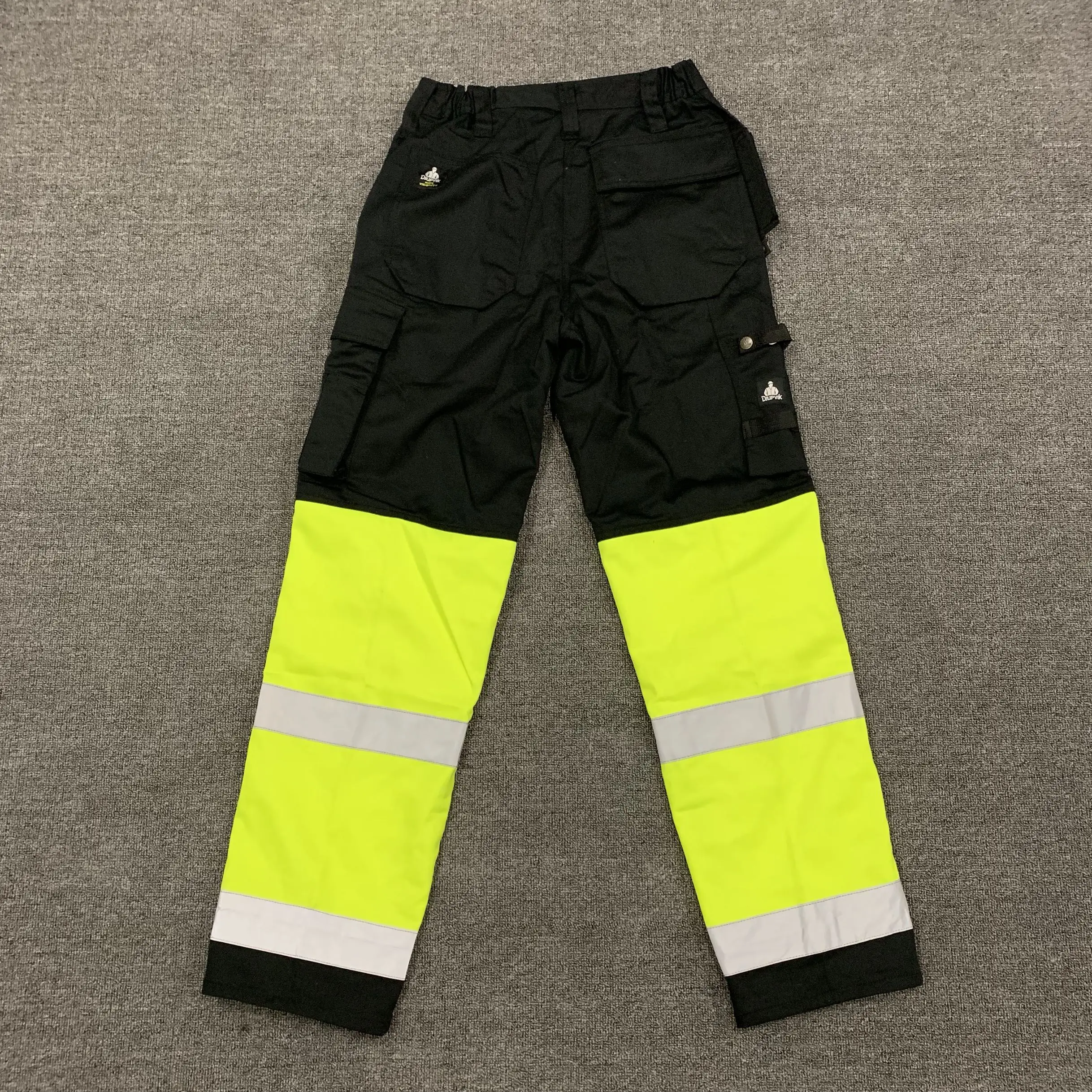 New Plus Size Men Overalls Waistband Safety Reflective Strip Night Work Pants Wear-resistant Fluorescent Outdoor Male Trousers