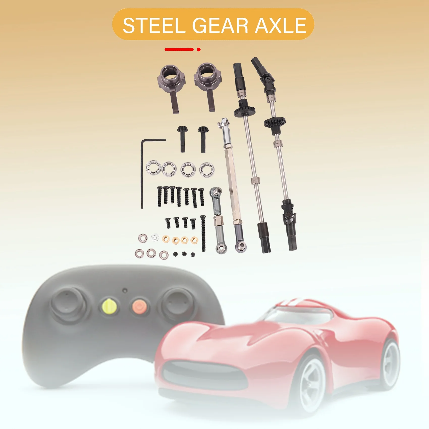 AS96-Upgrade Steel Gear Bridge Axle Gears For WPL B14 B24 C14 C24 C34 C44 B16 B36  Q60 1/16 RC Car Spare Parts