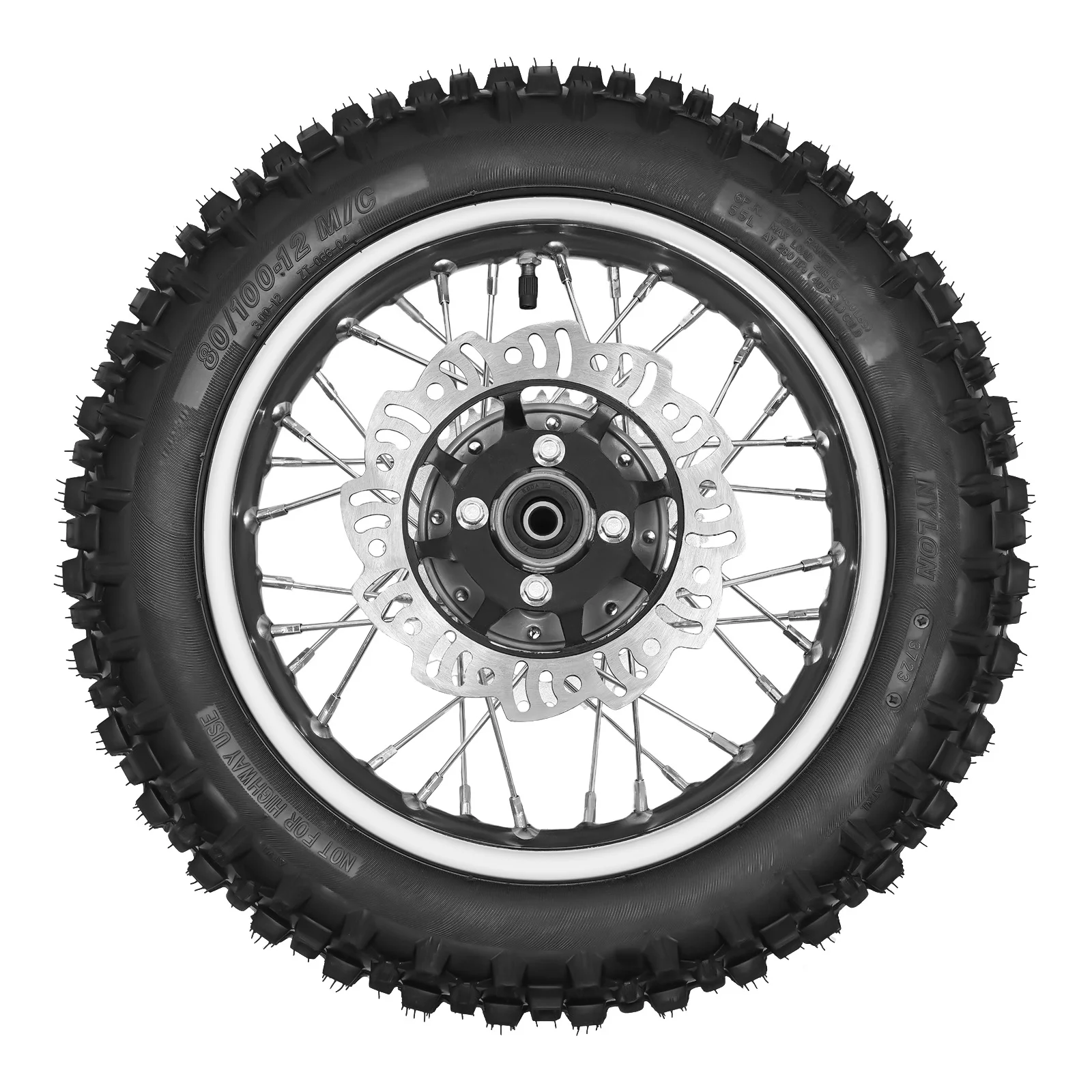 

12 Inch Motorcycles Rear Wheel Tire with Sprocket & Brake Disc Rotor for Pit Dirt Monkey Bike 50cc 70cc 90cc 110cc 125cc 140cc