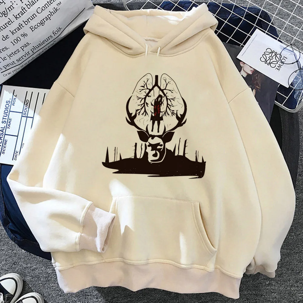 Hannibal hoodies women Fleece streetwear vintage Hood Hooded Shirt female Winter  Hooded Shirt