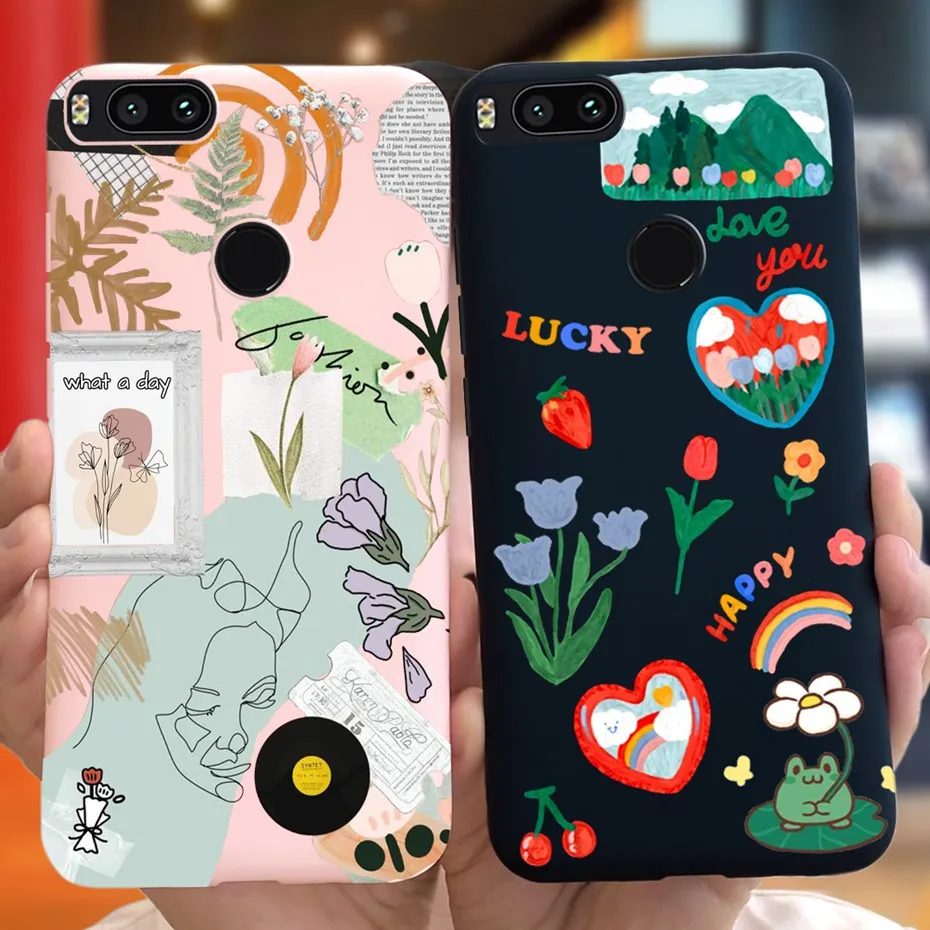 Para Xiaomi Mi A1 (Mi 5X) Funda de teléfono encantador patrón macarrón Funda trasera suave de silicona para Xiaomi MiA1 Fundas Funda Mi5X A 1 parachoques