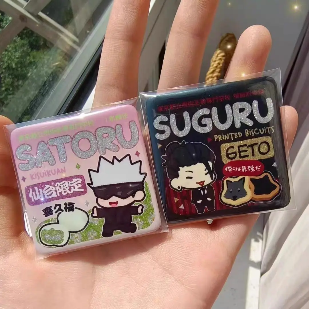 

Jujutsu Kaisen Gojo Satoru Suguru Geto Biscuit Bar Badge Anime Peripheral Valentine's Day Gift Square Collection Cartoon Frind