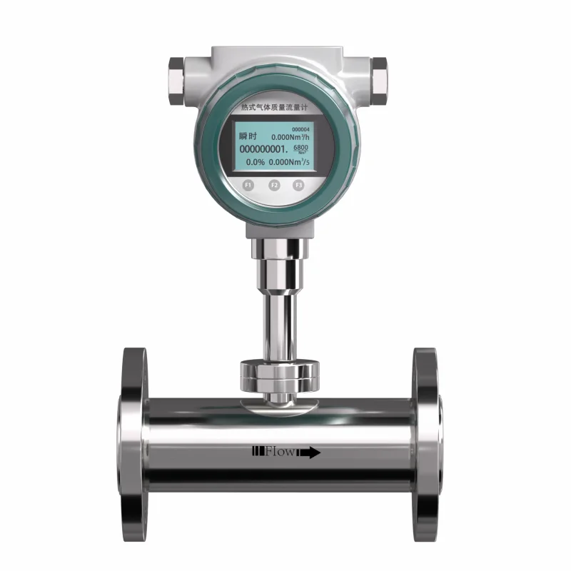 2025 Thermal Mass Gas Flow Meter Inline Digital Air Natural Gas Oxygen Measurement Flowmeter with RS485 Modbus Turbine Flowmeter