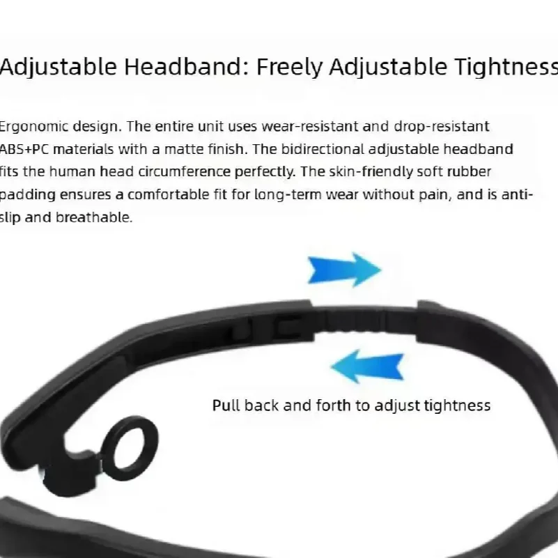 Rechargeable Waterproof Ear Clip Headlamp Bright LED Headlight for Fishing Hiking Running Cycling
